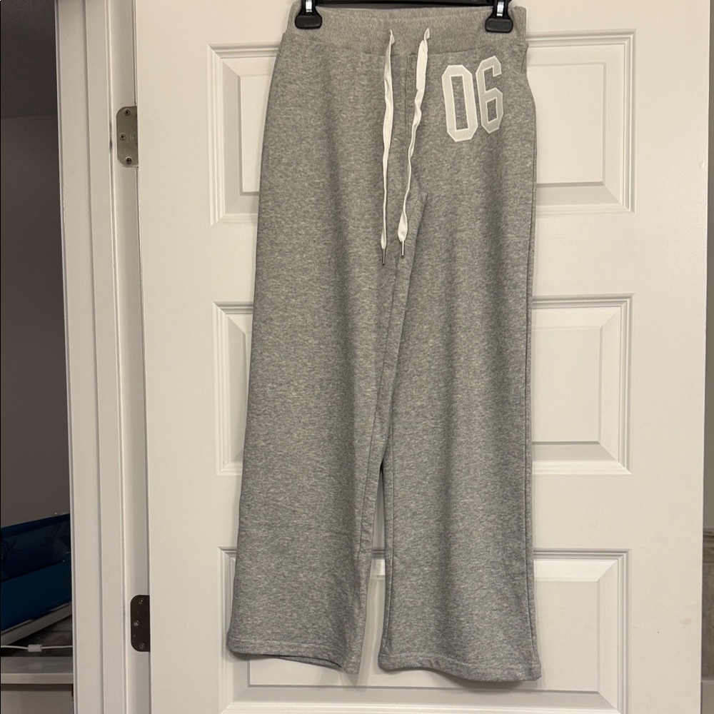 Edikted Gray Joggers with White Accent